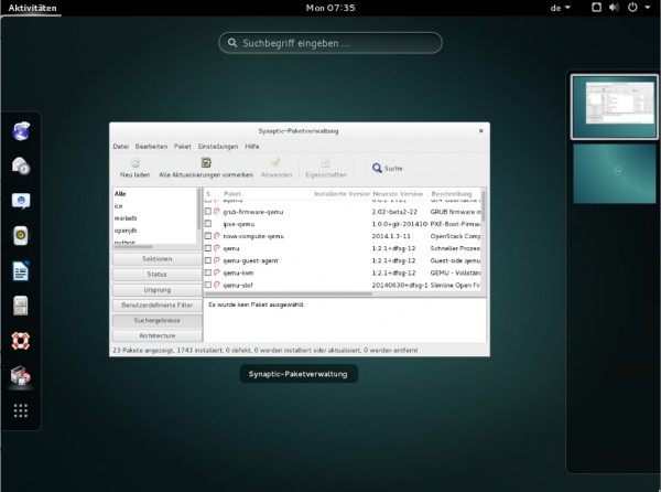 Der Gnome-Desktop unter Debian 8