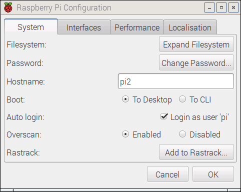 Das neue grafische Konfigurationsprogramm für Raspbian