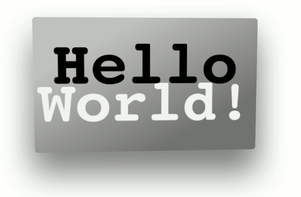 Das Hello-World-Icon in verschiedenen Darstellungen (GIF-Animation)