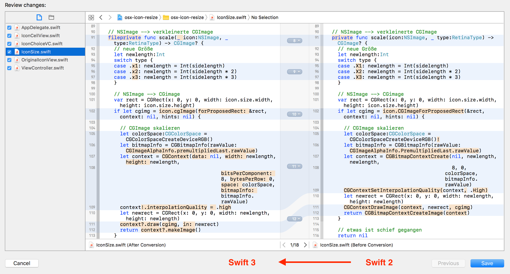 convert selection to swift shortcut xcode swiftify